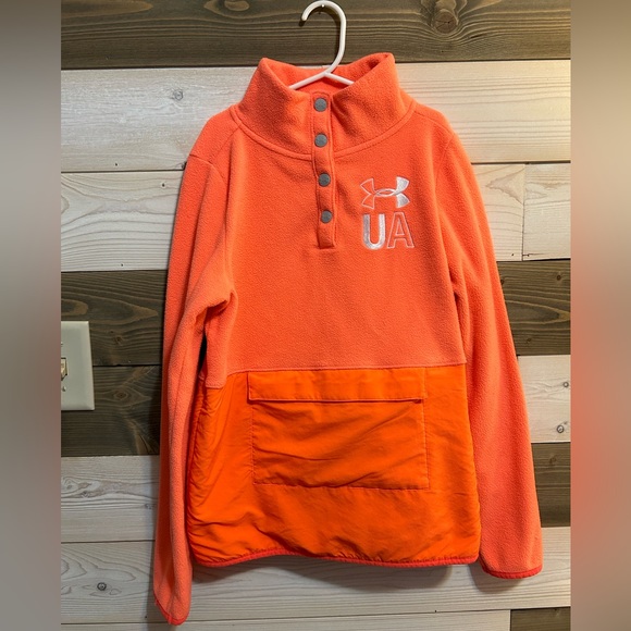 Under Armour ⚜️ Girks Youth Fleece Quarter Snap Pullover - Picture 1 of 4